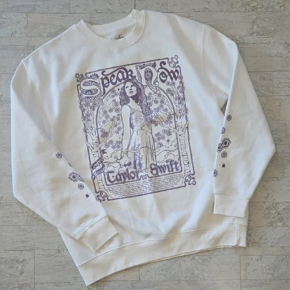 Taylor Swift Sweatshirt Size XL Speak Now (Taylor's Version) Tracklist Crewneck - Picture 3 of 9